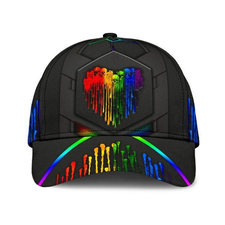 LGBT Pride All Over Printed Baseball Cap, Cool Camo Background Lgbt 3D Baseball Cap Hat, Lgbt Accessories CO0324