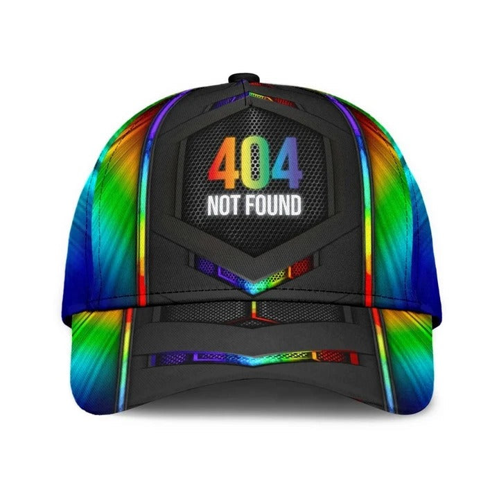 Pride Cap For LGBTQ, LGBT Printing Baseball Cap Hat 404 Not Found, All Over Print 3D Gay Lesbian Cap CO0323