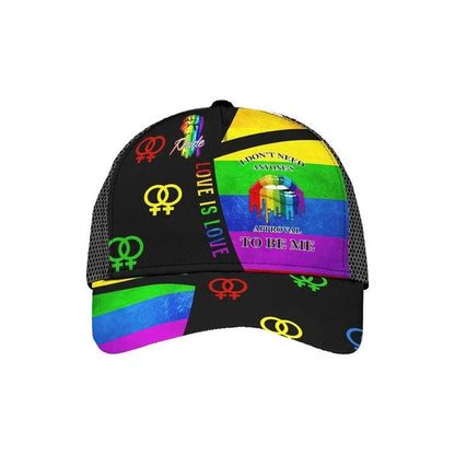 Skull Lgbt Pride Cards All Over Printing Baseball Cap Hat Lgbt Accessories CO0313