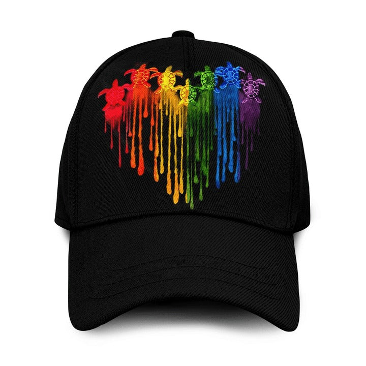 Pride Cap For Lesbian, Gaymer Gifts, Skull Warrior Rainbow Lgbt Printing Baseball Cap Hat CO0309