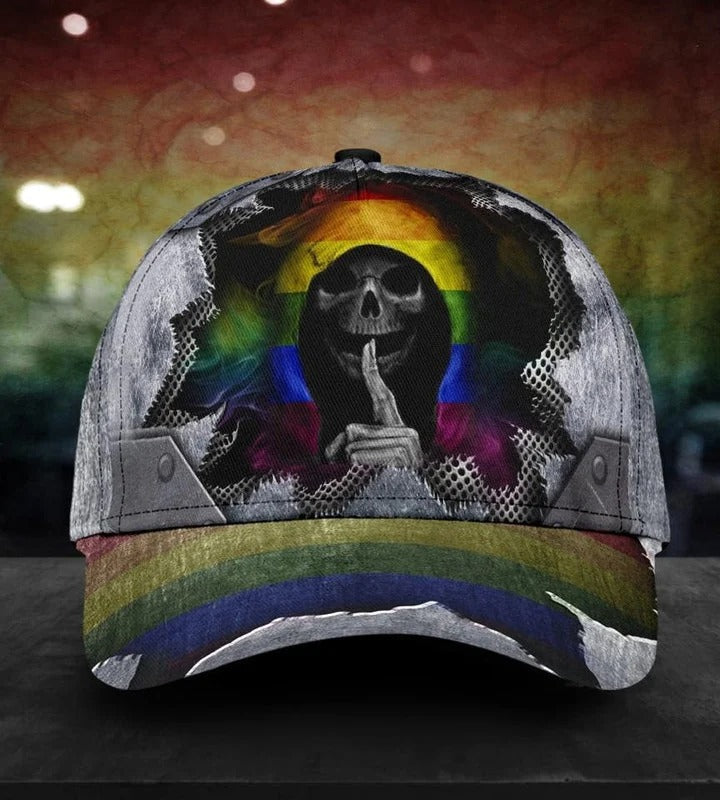 Pride 3D All Over Printing Baseball Cap, Reaper Show Up LGBT Classic Cap, LGBT Pride Accessories CO0283