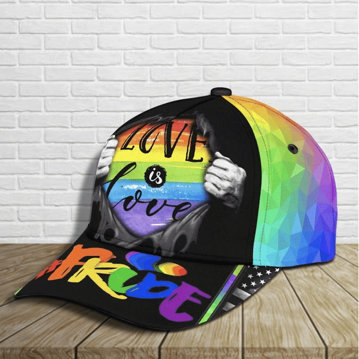 Gay Pride 3D Baseball Cap, Hope Will Never Be Silent Lgbt Printing Baseball Cap Hat, Lesbian Cap CO0282