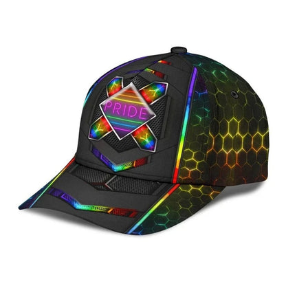 Pride Baseball Cap Hat For Gayman Fascinating Lgbt Pride Neon 3D Printing Baseball Cap Hat CO0277