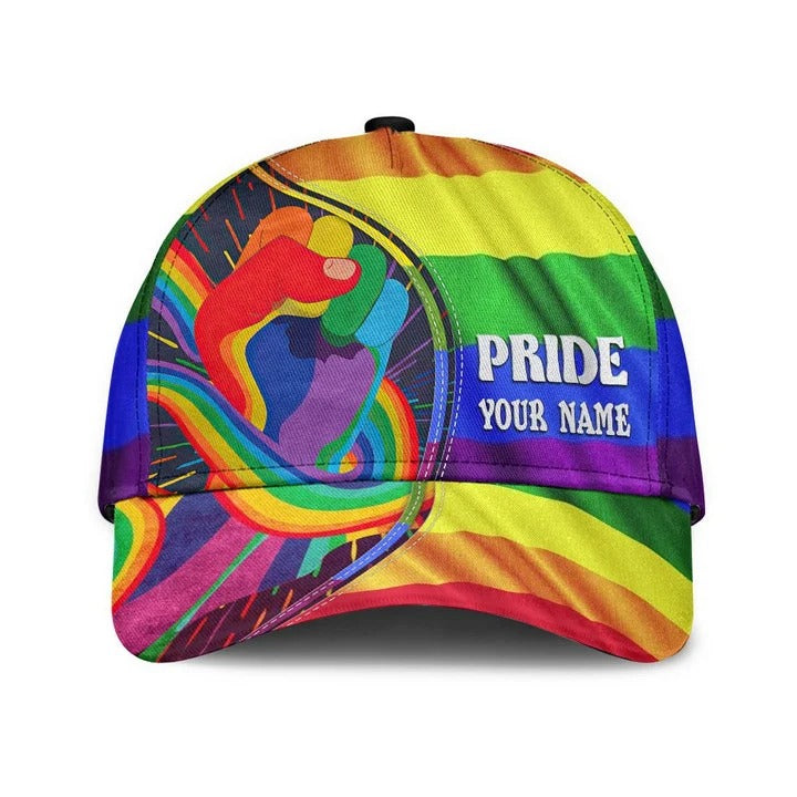 Personalized Pride Baseball Cap With Name, Same Love Same Right Lgbt Printing Baseball Cap Hat CO0244