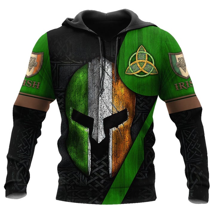 Irish Sparta Armor Celtic Knot St. Patrick's Day 3D All Over Printed Unisex Shirt PO0170