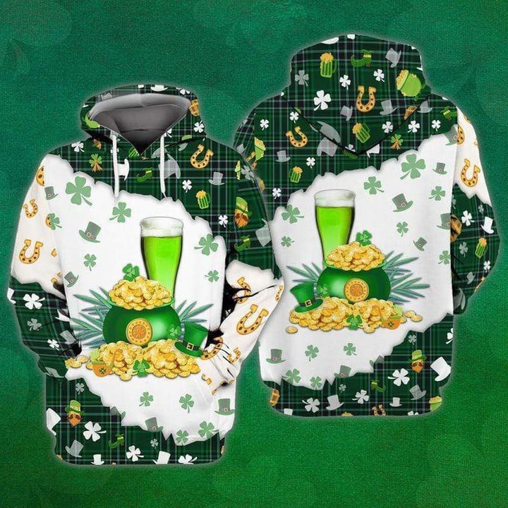 Beer With Gold St Patrick Day 3D All Over Print PO0212