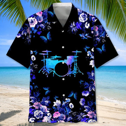 Red Drum Bohemian Hawaiian Shirt, Beautiful Drums Hawaii Aloha Shirt, Gift For Drummer, Drummer Hawaiian Shirt HO4816