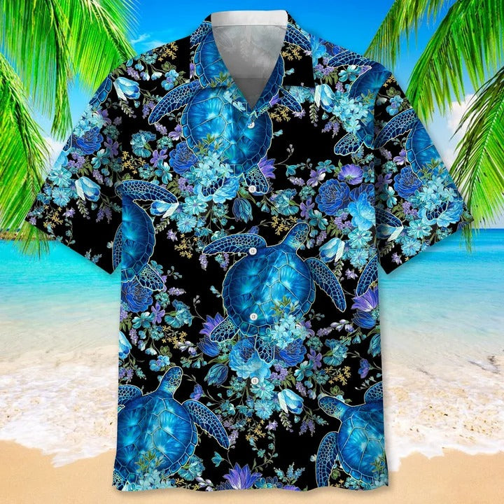 Turtle Beach Hawaiian Aloha Shirts Full Print, Hawaiian Beach Shirt For Travel Summer, Gift To Turtle Lovers HO4804