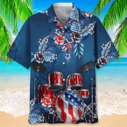 Drum Usa Hawaiian Shirt For Men And Woman, Aloha Beach Shirt For Dummers, Drum Lover Gifts HO4817