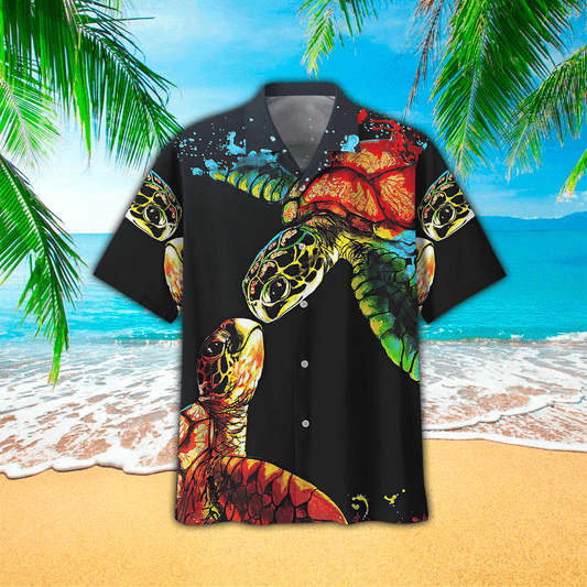 Copy of Sea Turtle Hawaiian Shirt new, Hawaiian Shirts for Men Short Sleeve Aloha Beach Shirt HO3453