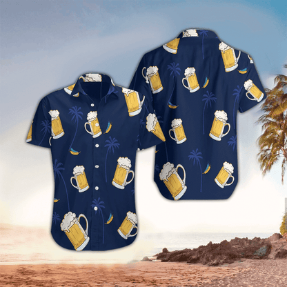 Beer pattern Hawaii Shirt, Perfect Hawaiian Shirt For Beer Lover, Hawaiian shirt for men HO2931