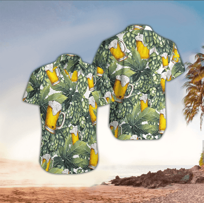 Beer pattern Hawaii Shirt, Perfect Hawaiian Shirt For Beer Lover, Hawaiian shirt for men HO2931