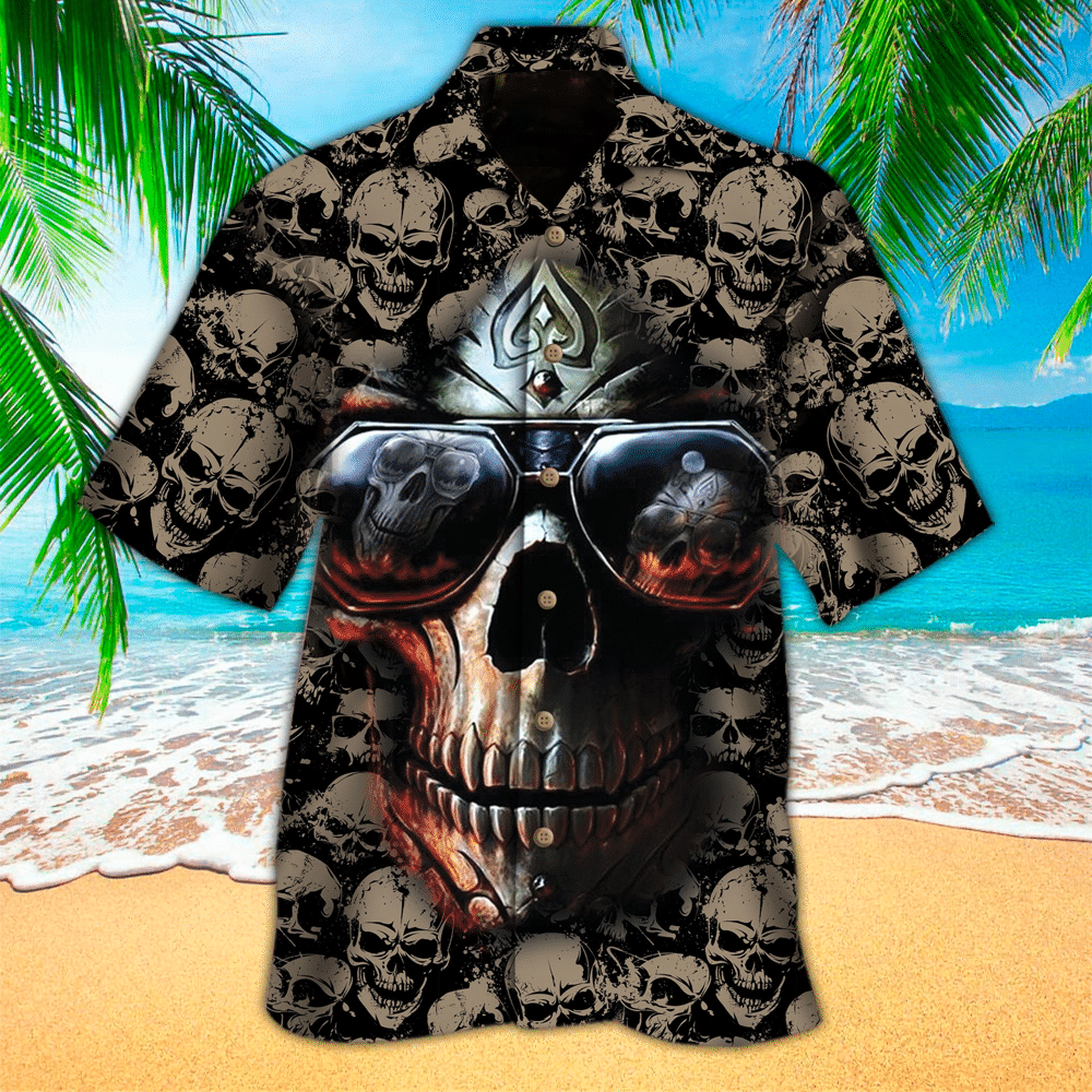 Skull Fire Hawaii Shirt, Perfect Hawaiian Shirt For Skull Lover, Hawaiian shirt for men HO2928