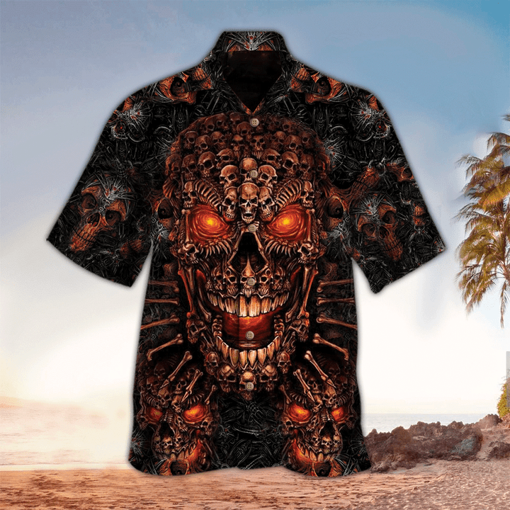 Skull 3D All printed Hawaii Shirt, Perfect Hawaiian Shirt For Skull Lover, Hawaiian shirt for men HO2929