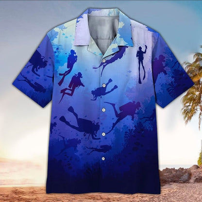 Scuba Hawaiian Shirt, Scuba Lover Gifts, Perfect Gift Ideas For Scuba Lover HO3448