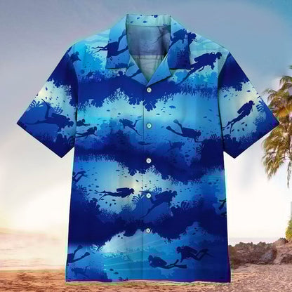 Scuba Hawaiian Shirt for men and women, Scuba Shirt For Scuba Lover, Perfect Gift Ideas For Scuba Lover HO3449