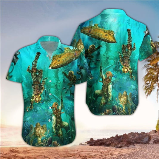 Scuba Hawaiian Shirt for men and women, Scuba Shirt For Scuba Lover, Perfect Gift Ideas For Scuba Lover HO3449