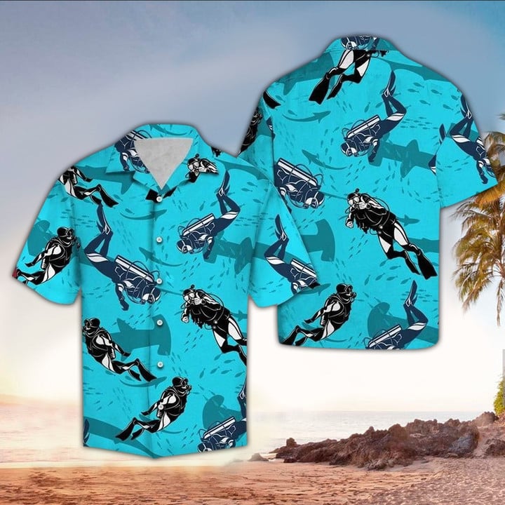 Scuba Aloha Shirt, Perfect Hawaiian Shirt For Scuba Lover HO3451