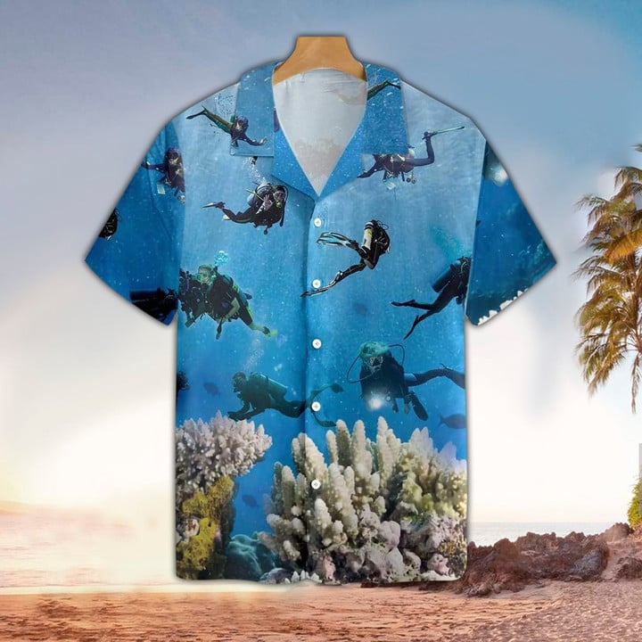 Scuba Hawaiian Shirt for men and women, Scuba Shirt For Scuba Lover, Perfect Gift Ideas For Scuba Lover HO3449