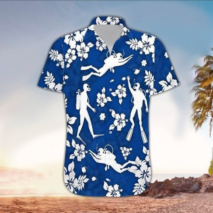 Scuba Hawaiian Shirt, Scuba Lover Gifts, Perfect Gift Ideas For Scuba Lover HO3448