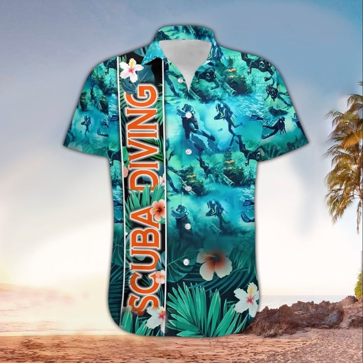 Scuba Aloha Shirt, Perfect Hawaiian Shirt For Scuba Lover HO3451