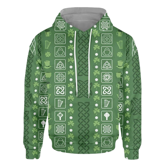 Collection Of Celtic Irish Happy St Patrick's Day 3D All Over Print Hoodie PO0209