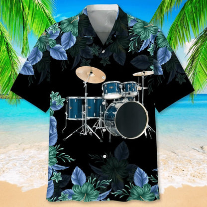 Drum Nature Beach Hawaiian Beach Shirts, Drummer Gifts, Aloha Hawaiian Shirt For Musican, Drum Hawaiian Shirt HO4818