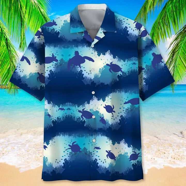 Turtle Beach Flower Hawaiian Shirt For Man And Women, Aloha Beach Shirts For Travel Summer, Turtle Hawaiian Shirt HO4807