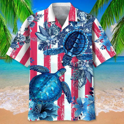 Turtle Beach Hawaiian Aloha Shirts Full Print, Hawaiian Beach Shirt For Travel Summer, Gift To Turtle Lovers HO4804