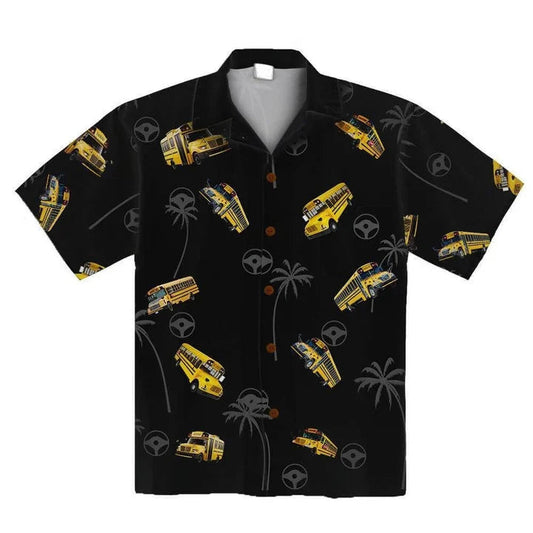 Men's School Bus Driver 3D Hawaiian shirt, Bus Driver Hawaii shirt, Gift for Driver HO0522