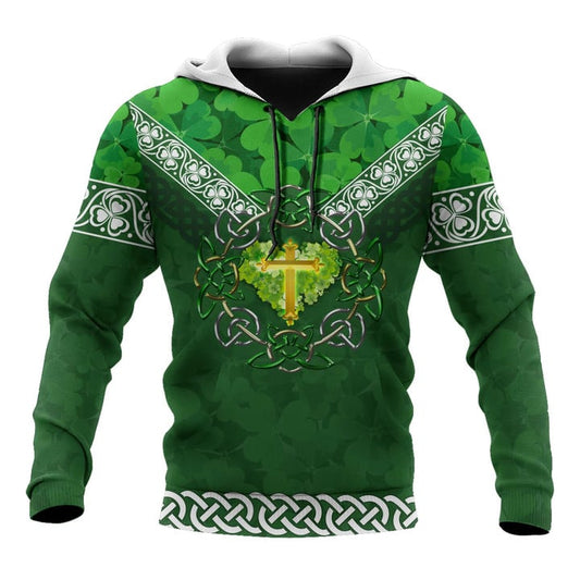 Premium Christian Jesus Easter St Patrick's Day 3D All Over Printed Unisex Shirts Hoodie PO0236