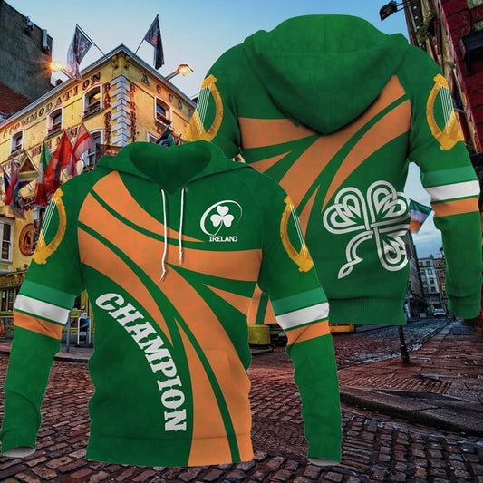 Ireland Champion St. Patrick Day 3D All Over Print Shirt PO0227