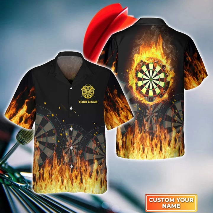 One More Dart Personalized Name 3D Hawaiian Shirt For Darts Player, Gift For Darts player HO4208