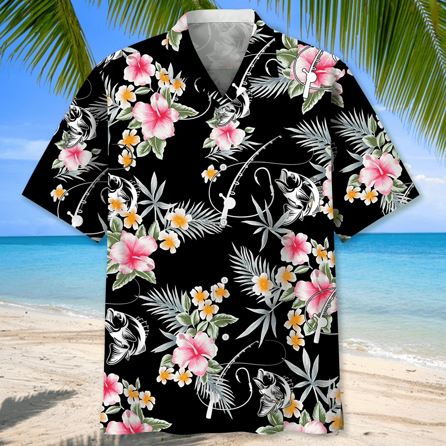 Fishing Beach Nature Hawaiian Shirt for Men, Fishing Shirt, Gift for Fishing Lover HO2978