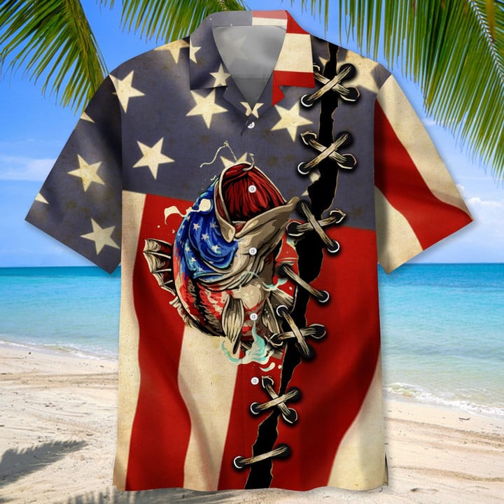 Fishing Beach Nature Hawaiian Shirt for Men, Fishing Shirt, Gift for Fishing Lover HO2978