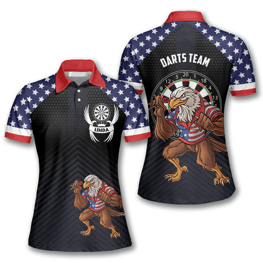 Lasfour Darts Eagle American Flag Personalized Name And Team Name 3D Shirt DMA0318