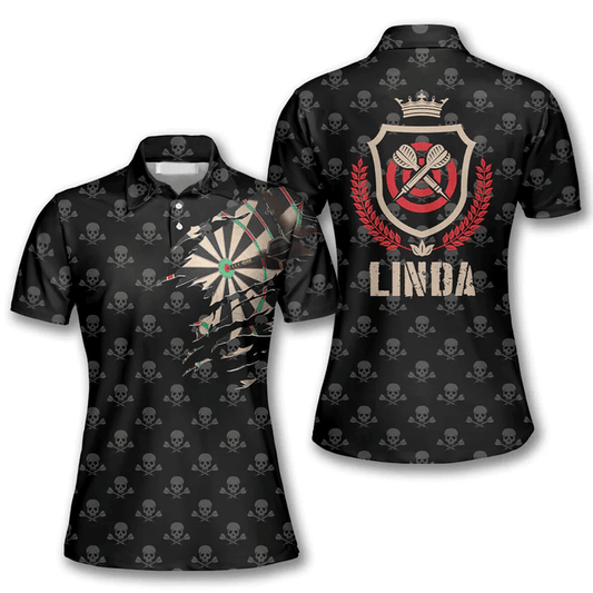 Lasfour Darts Skull Pattern Personalized Name 3D Shirt DMA0319