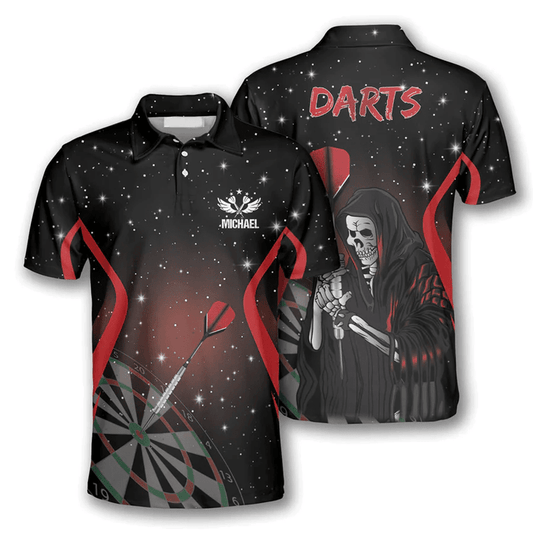 Lasfour Darts Grim Reaper Stars Personalized Name 3D Shirt DMA0261