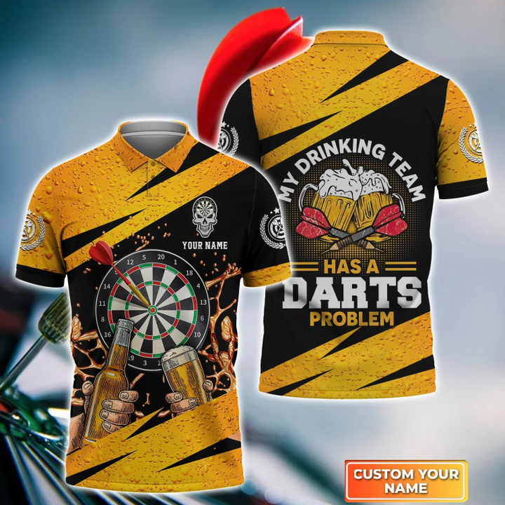 Lasfour Darts Drinking Team Personalized Name 3D Shirt DMA0246