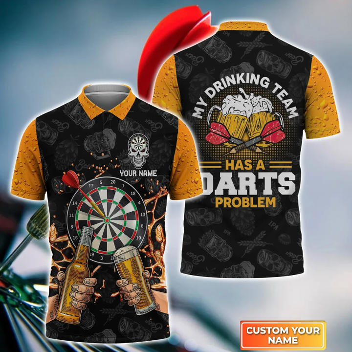 Lasfour Darts Drinking Team 2 Personalized Name 3D Shirt DMA0245