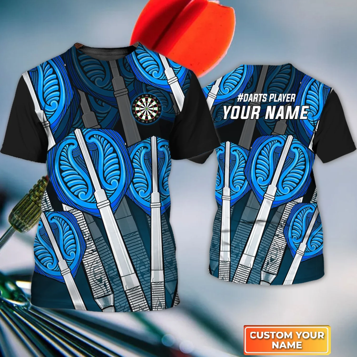 Lasfour Blue Darts Personalized Name 3D Shirt DMA0237