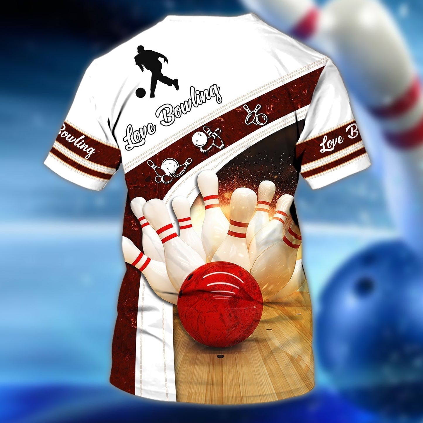 Custom Flame Bowling TShirts Unisex BOT0018