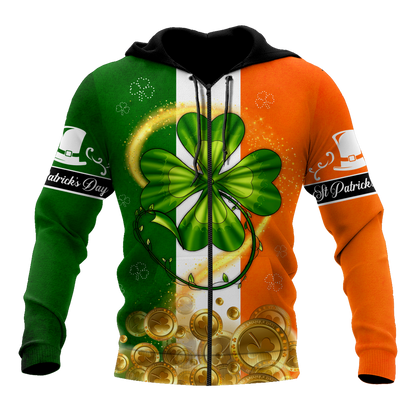 Shamrock Gold Coin Drink Beer 3D Shirt, St Patrick's Day Shirt, Irish Shirt, Lucky Shirt, Drinking Shirts, Let's Day Drink PO0296