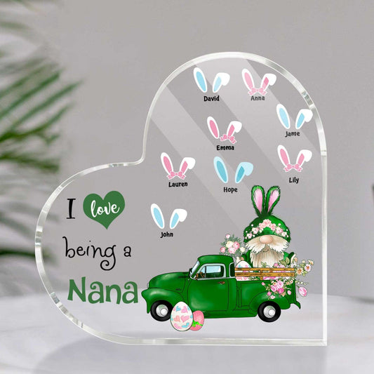 Personalized Nana Gnomes Acrylic Plaque, Nana Gnomes Plaque Desk Decoration, Custom Grandma Desk Decor MI0505