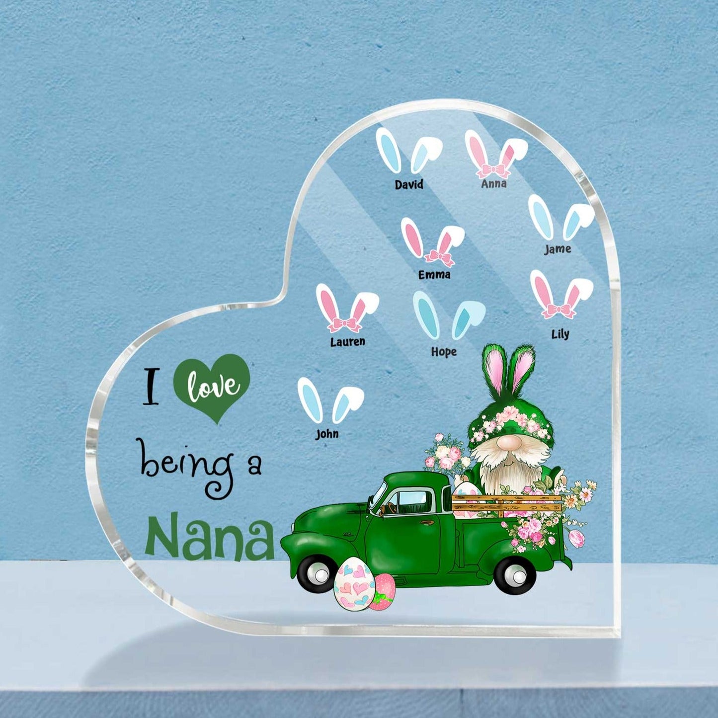 Personalized Nana Gnomes Acrylic Plaque, I Love Being A Nana Gromes Plaque Desk Decoration, Custom Grandma Desk Decor MI0506