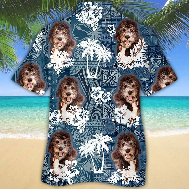 Bernedoodle Hawaiian Shirt, Hawaiian Dog Shirts For Dad, 3D Full Print Hawaii Dog Shirt For Mom MI0309