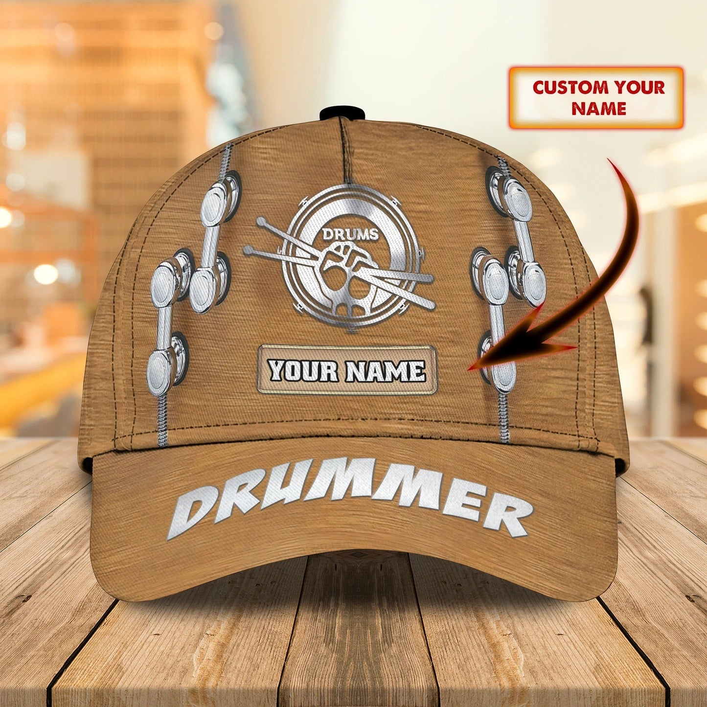 Personalized Baseball Cap Hat For Drummer Friend, To My Dad Drummer Gifts, My Son Drum Lover 3D Cap Hat Gift CO0452