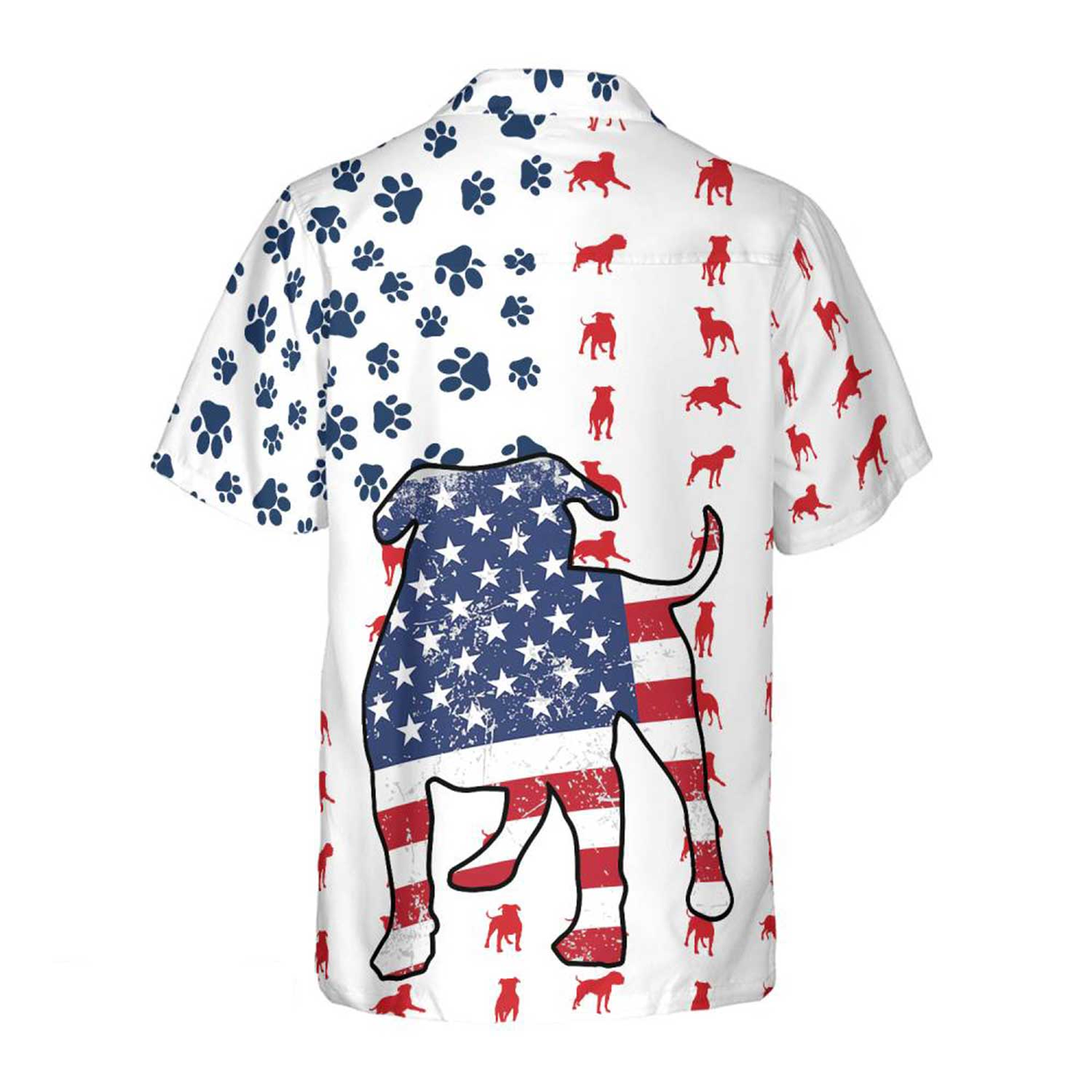 Bulldog Aloha Hawaiian Shirts For Summer, Bulldogs American Flag Hawaiian Shirt For Men Women, Gift For Dog Lovers, 4th Of July Apparel HO3732