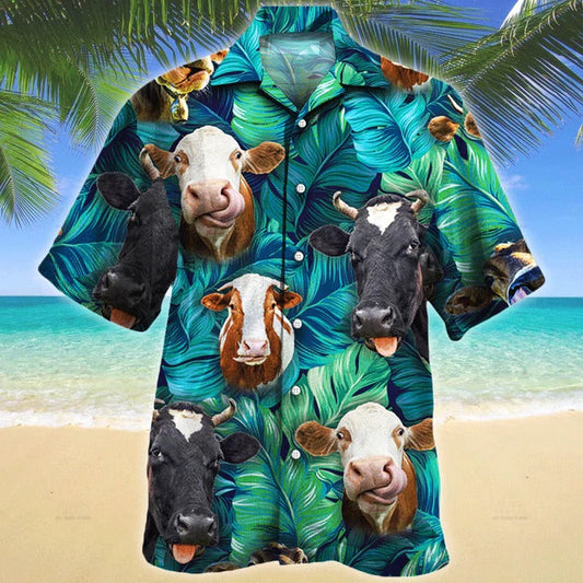 Cow Lovers Gift Hawaiian Shirt, Cow Hawaii Aloha Beach Shirts For Men And Woman, Summer Hawaii Shirt HO5014