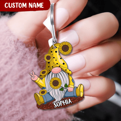 Gnome Patrick Day Keychain Custom Name Acrylic Flat Keychain Irish KO0449